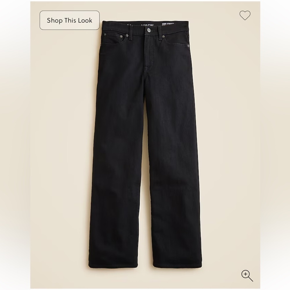 J. Crew ‘96 Slim Wide Leg Black Jeans size 33
